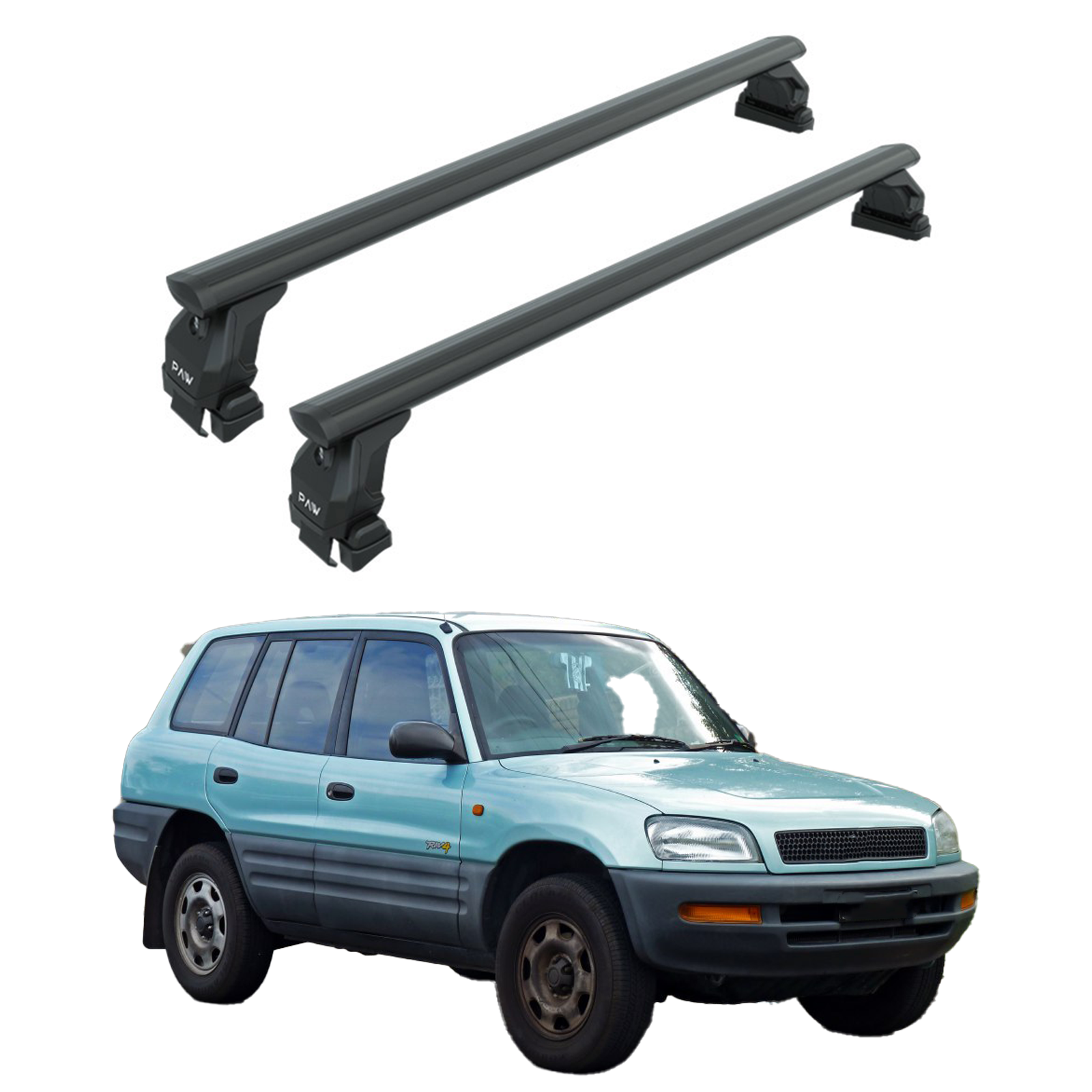 For Toyota Rav 4 1994-2006 Roof Rack Cross Bars Fix Point Pro 6 Alu Black For Toyota Rav 4 1994-2006 Roof Rack Cross Bars Fix Point Pro 6 Alu Black